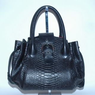 WALTER STEIGER AUTHENTIC BAG TASCHE PYTHON BLACK