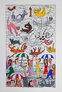 James Rizzi   Its Raining Cats And Dogs   Flitho   2D