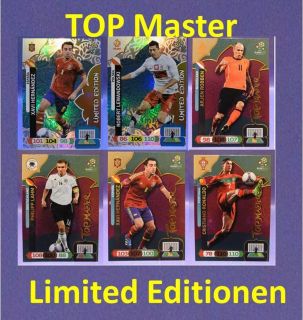 Panini UEFA EURO 2012   Adrenalyn XL   Top Master Karten   limited