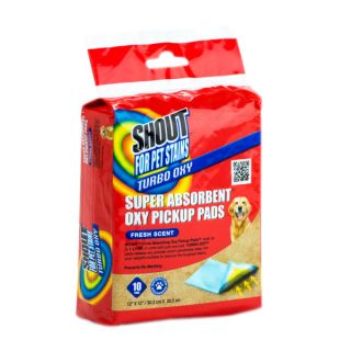 Shout Pets Turbo Oxy Pickup Pads   10 Pads