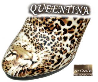 Queentina Leoparden Muster Stiefel Stiefeletten Leo 37