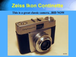 Zeiss Ikon Continette 35 mm Viewfinder Camera, 1958 1962 Stuttgart