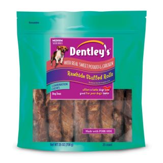 Dentley's Rawhide Stuffed Rolls Chicken & Sweet Potato   Sale   Dog