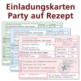 Arzt Privatrezept Privat Rezept Einladungskart en Einladung Geburtstag