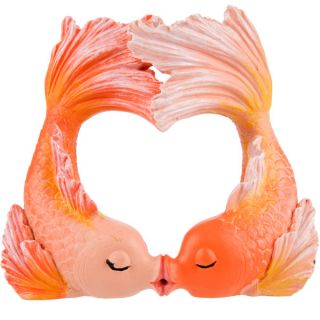 Kissing Goldfish Heart Bubbler   Sale   Fish