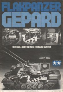 Vintage Tamiya Flakpanzer Gepard 1/16 RC Tank Instruction Manual 56003