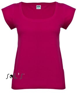 Shirt Cap Sleeve mit Boat Neck Melrose von Sols 13 Farben S XL