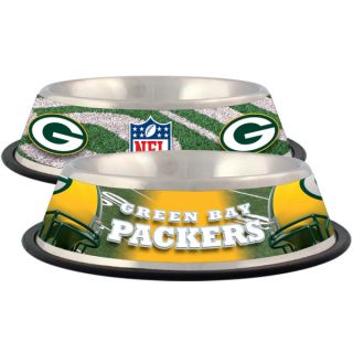 Green Bay Packers Stainless Steel Pet Bowl   Team Shop   Dog
