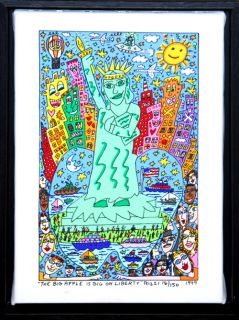 James Rizzi The Big Apple Is Big On Liberty Farblitho Lwd handsigniert