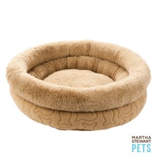 Martha Stewart Pets™ Round Burnout Fleece Cat Bed   Traditional   Beds