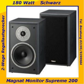 Magnat Monitor Supreme 200, schwarz, Regallautsprecher, B Ware 1 Paar