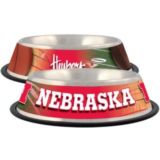 Nebraska Cornhuskers Stainless Steel Pet Bowl   Team Shop   Dog