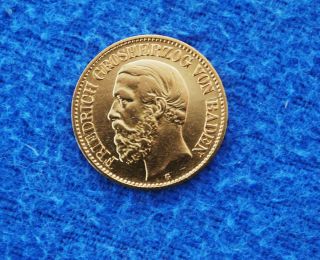 10,  Mark Gold Baden Friedrich 1876 G (105)