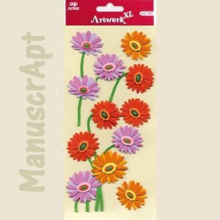 Artoz Artwork 3D XL Sticker, Gerbera bunt