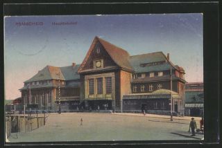 tolle AK Remscheid, Hauptbahnhof 1916