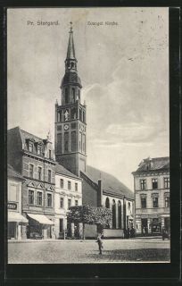 alte AK Pr. Stargard, Markt, Evangelische Kirche