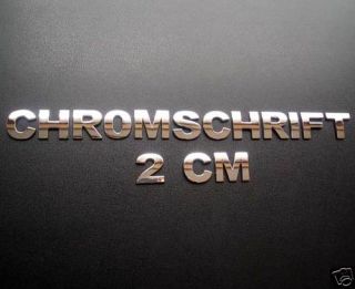 3D Buchstaben Klebebuchstaben Chrom Auto Schriftzug 2cm   alles