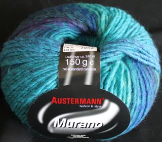Murano Austermann Schurwollmischung Effektwolle Effektgarn 150 g