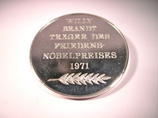 Medaille Willy Brandt Friedensnobelpreis 1971
