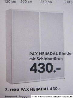 Schiebetüren HEIMDAL für Ikea Pax Schrank 200x236cm nur Türen (NP