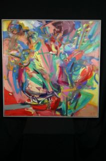 Original Gemälde, Heinz Weld Abstrakte Komposition Mai, 1990
