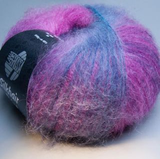 Lana Grossa Silkhair 302 violet türkis 50g Wolle