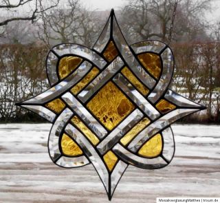 Einzelstück, Fensterbild  Facettenbild (keltisches Motiv), 40,5 cm x