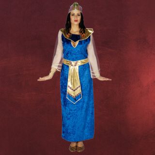 Pharaonin Kostümkleid, hochwertig und reich verziert, gold/blau