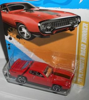 2012 New Models ´71 PLYMOUTH ROAD RUNNER  red  164 Hot Wheels