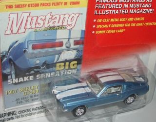 Mustang Illu.´67 SHELBY MUSTANG GT500  blue met 164 Johnny Lightning