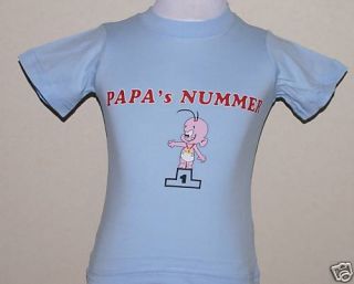 Kinder Baby Sprüche lustig T Shirt Papa 1 blau 62/68