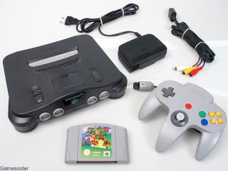 Nintendo 64 Konsole + orig. Controller + Super Mario 64 + Jumper Pak