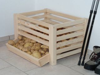 Kartoffelhorde bis zu 50kg Kartoffeln lagern Kartoffelbox Holz