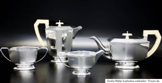Teeservice Teekanne Silber tea set silver 1933 Art Deco
