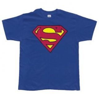 Superman   Classic Logo Erwachsene / Kinder T Shirt in Royal Blue