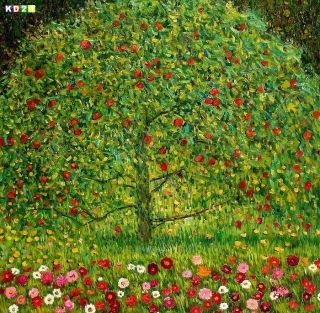 Gustav Klimt der Apfelbaum g76906 80x80 CM Jugendstil Ölgemälde