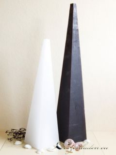 Kerze Pyramidenkerze schwarz 80cm Kerzen Bodenkerzen Riesenkerzen
