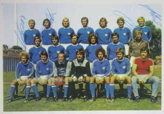RFB 16990 VfL Bochum, 1976/77, Mannschaftsfoto vom original Autogramm