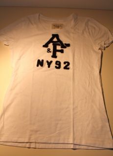 Abercrombie & Fitch T Shirt   weiß   mit Print   Größe L