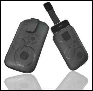 Handy Zug Tasche Schutzhülle Für HTC Radar in Black Etui Case Cover