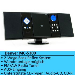 Vertikalanlage CD Player Radio Tuner AUX Stereoanlage Musikcenter