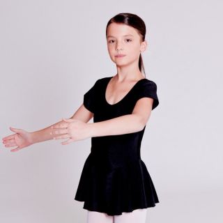Kinder Ballettkleid Marina schwarz, Ballettanzug Ballett Trikot mit