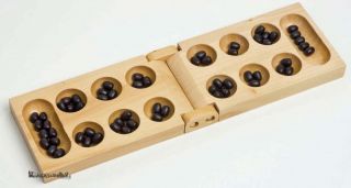 KALAHA Gesellschaftsspiel BOHNENSPIEL Mancala klappbar