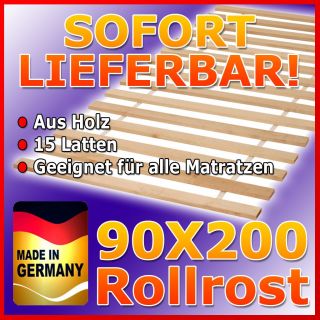 Rollrost Lattenrost Bettauflage Quick 90x200