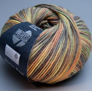 Lana Grossa Merino superfein Cool Wool 783 orange grün 50g Wolle