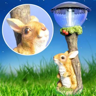 LED Solarleuchte Hase Solarlampe Solar Tier Tierfigur Gartenfigur