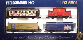 Fleischmann 93 5801; Güterzug Nürnberger Christkindlesmarkt in OVP