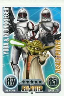 YODA & KLONKRIEGER Nr.107   Star Wars Force Attax