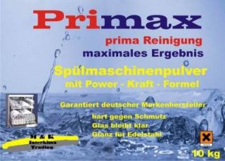 10 kg Primax Spülmaschinenpulver vom deutschen Markenhersteller