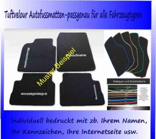 Mercedes W108/109 Fussmatten individuell beflockt zb. Name, Text